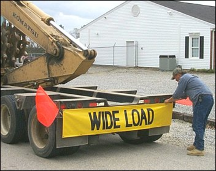 Wide Load Reflective Vinyl Banner - 